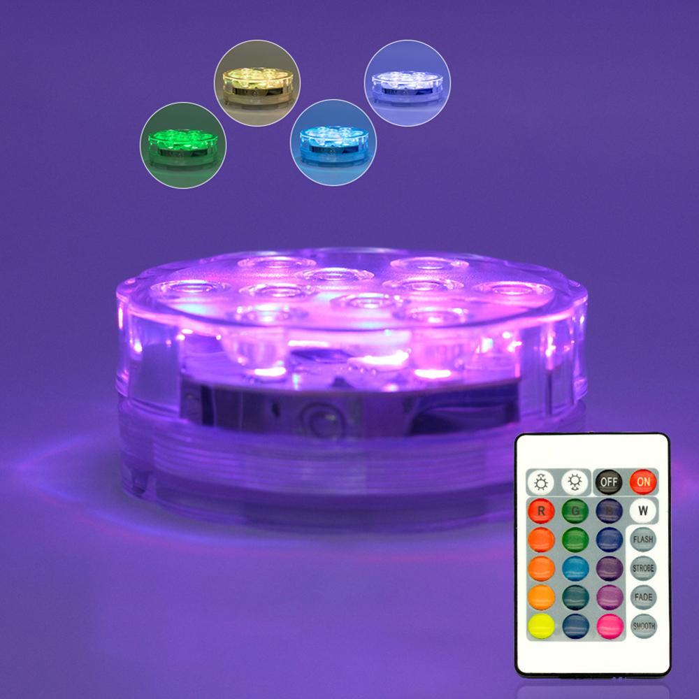 13 Leds Dompelpompen Onderwater Zwembad Licht Led Zwembad Verlichting Rf Afstandsbediening Dompelpompen Verlichting Voor Vijver Fontein Aquarium Bad, Etc