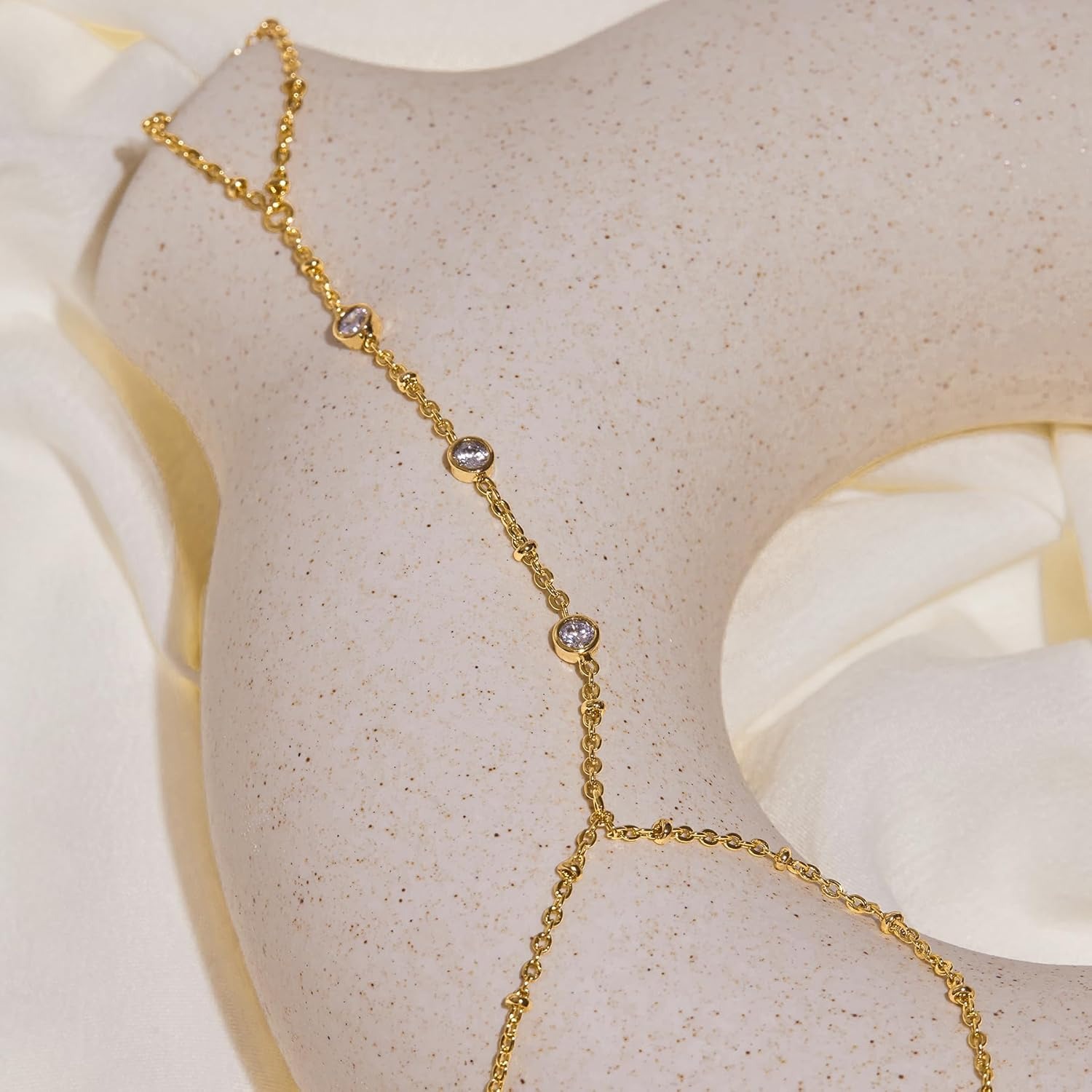 Cadena de mano de oro para mujer Pulseras chapadas en oro para mujer Pulseras de plata Cadena de mano, de joyería de plata para mujer Navidad