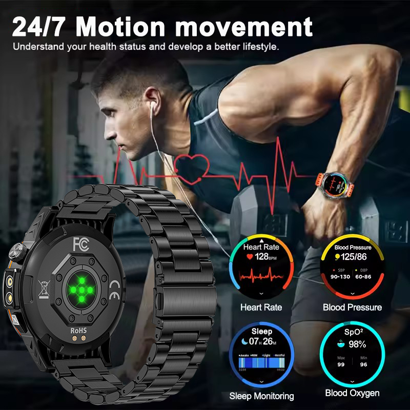 Para xiaomi gps esportes profissionais ao ar livre relógio inteligente masculino nfc freqüência cardíaca bt chamada 3atm à prova dwaterproof água natação fitness smartwatches