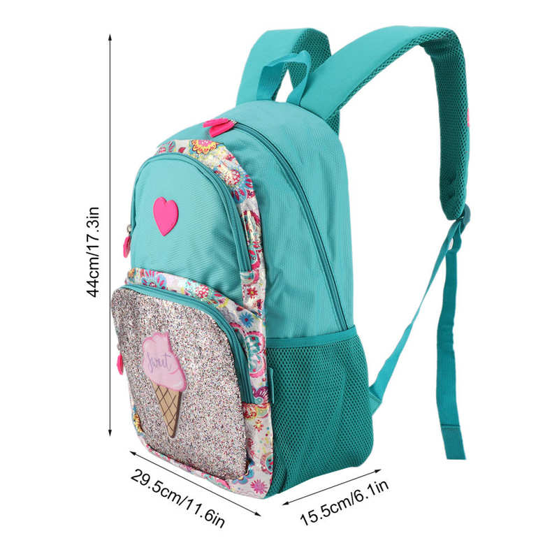 Verstelbare Loopstoeltje Shining Pailletten School Rugzak Ijs Patroon Peuter Baby Kinderen Rugzak Veiligheid Band