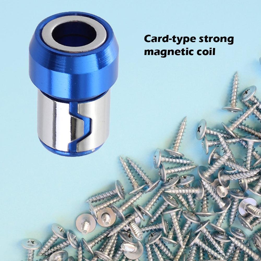 Universal 21mm aftagelig teel ærme metal skruetrækker hoved plus magnetiske værktøjer magt magnetizer ring magnetisk skruetrækker