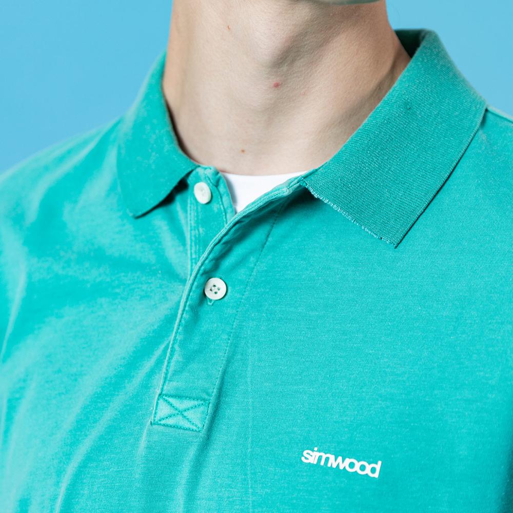 SIMWOOD 2022 summer vintage garment dyed plain cloth fabric thin polo shirts 100% cotton breathable polo shirts