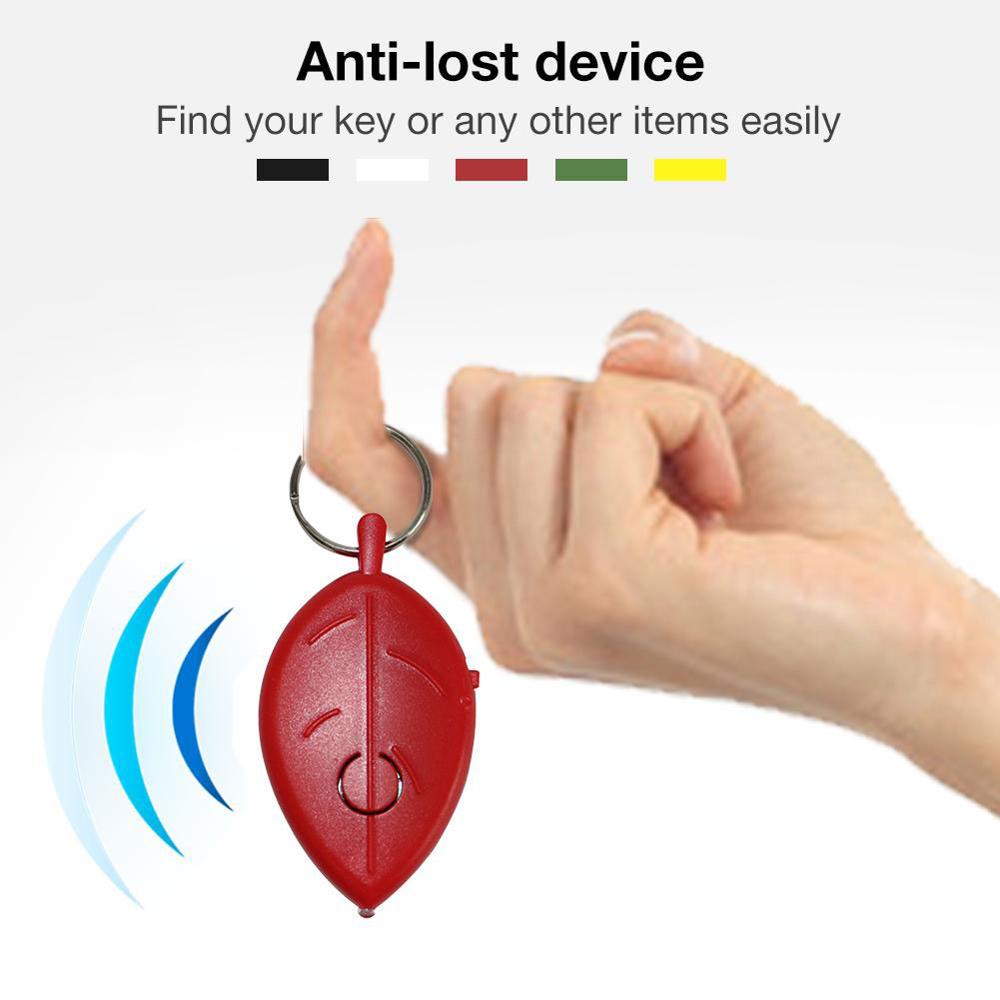 Mini Key Finder Ring Voice Control Anti Lost Leaf Whistle Key Finder Flashing Beeping Remote Kids Bag Wallet Locator Child