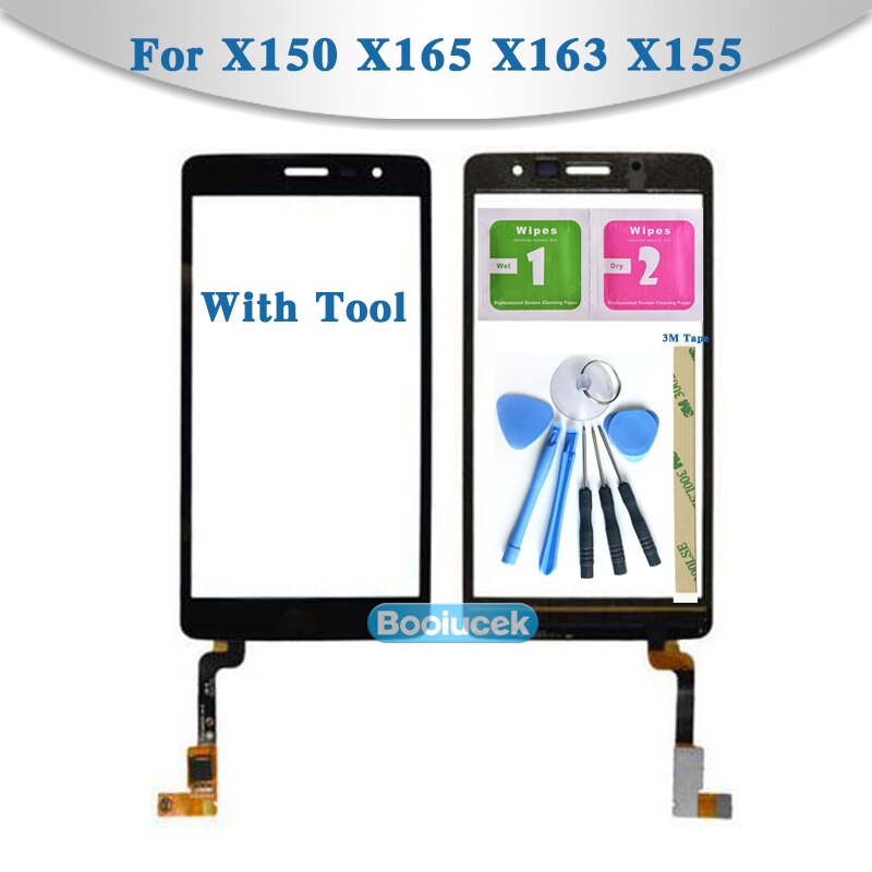 de 4,0 "para LG L Bello II X155 X165 X150 Digitalizador de pantalla táctil Sensor exterior Panel de lente de vidrio negro + código de seguimiento