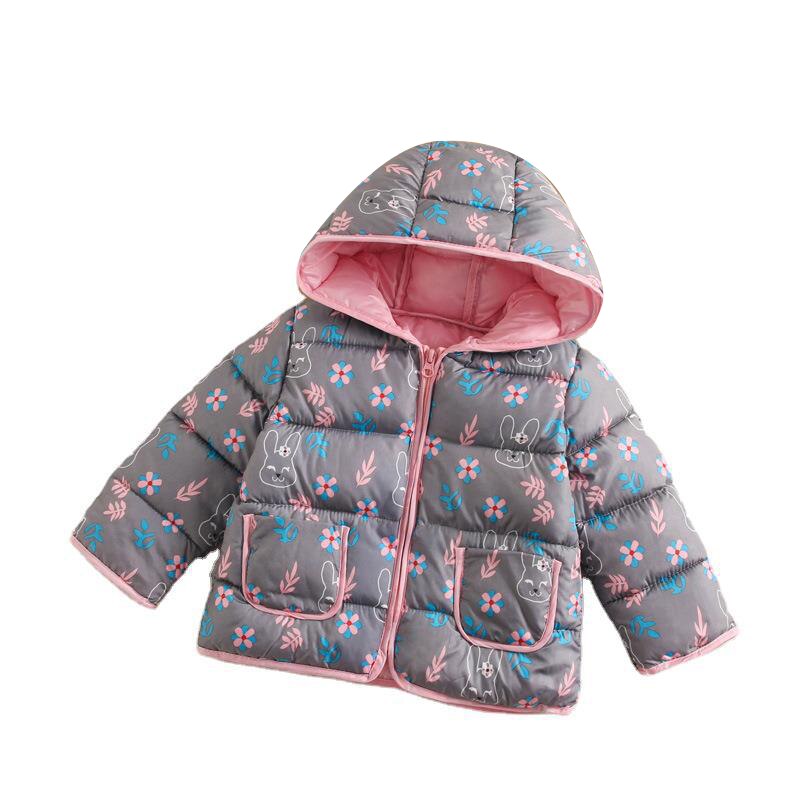 Winterjas Voor Kinderen 90% Katoen Cartoon Dier Patroon Warm Capuchon 2-6T Parka Unisex Kleding Bovenkleding