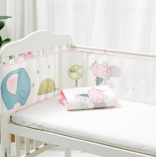 Baby krybbe beskyttelse pad baby seng tegneserie kofanger puder sikkerhed beskyttelse sengetøj sommer åndbar 300cm bhs 008: 300cm- c