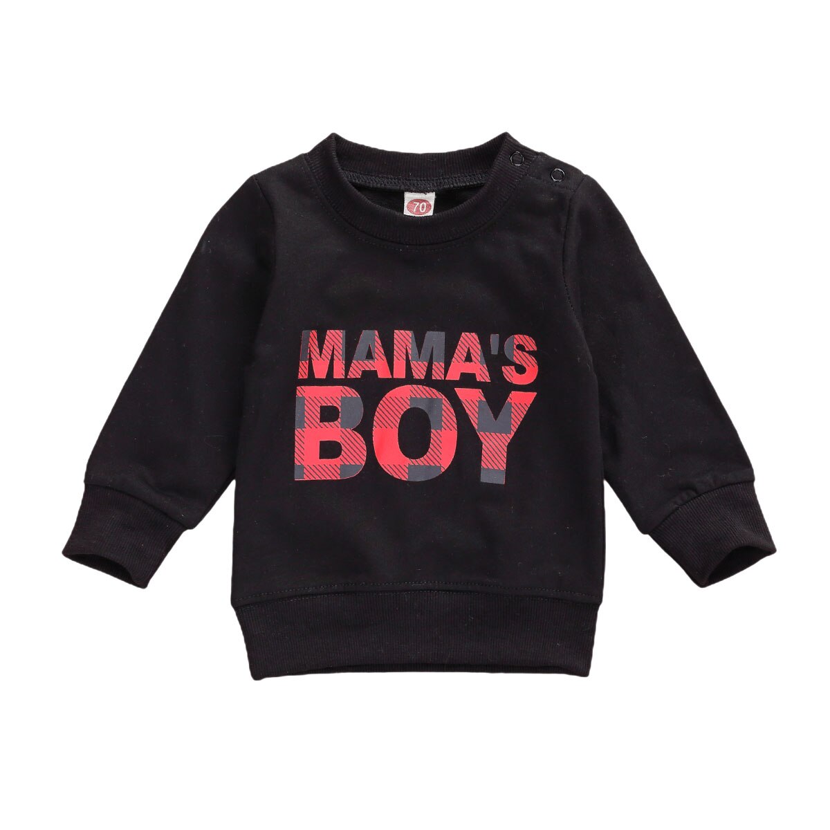 Recién Nacido niño niña sudadera bebé otoño primavera negro blanco letra estampado manga larga Tops sudadera 0-24M: A / 24 meses