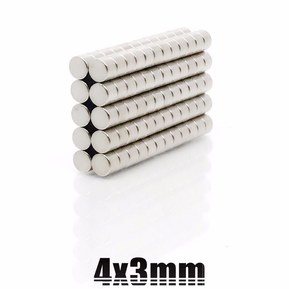 20/50/100/200 stk skivemagnet 4 x 3 mm n35 ndfeb magneter dia 4mm x 3mm neodymmagnet 4*3 mm