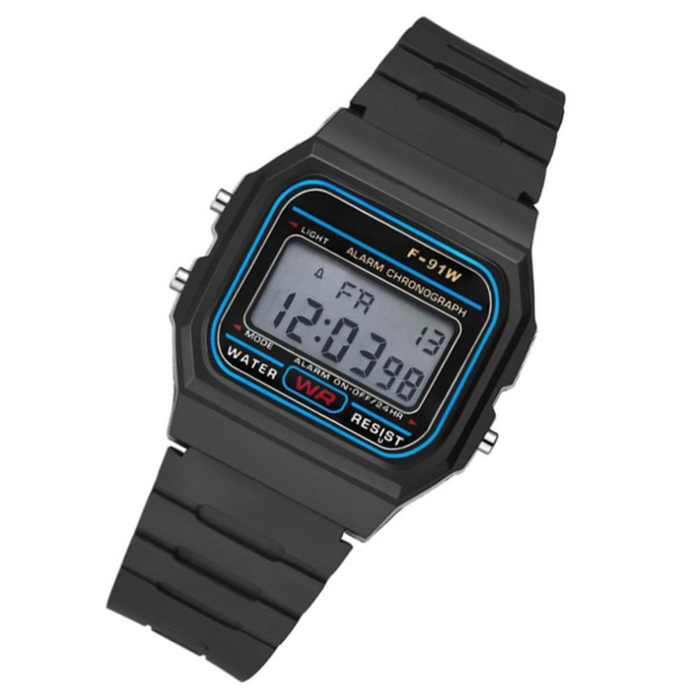 Sports Electronic Watch Multi-Function Ultra-Thin Luminous Alarm Clock Children'S F-91W Electronic Watch Smart What for Adult