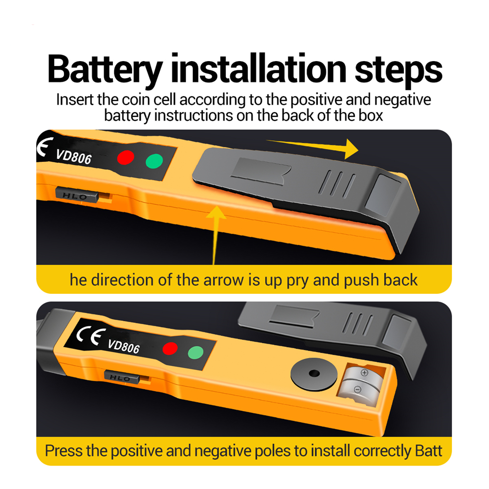 AC/DC Voltage Meter Electric Compact Pen Voltage Battery Test Pencil Continuity Voltage Detector Pen Non-contact Inductive