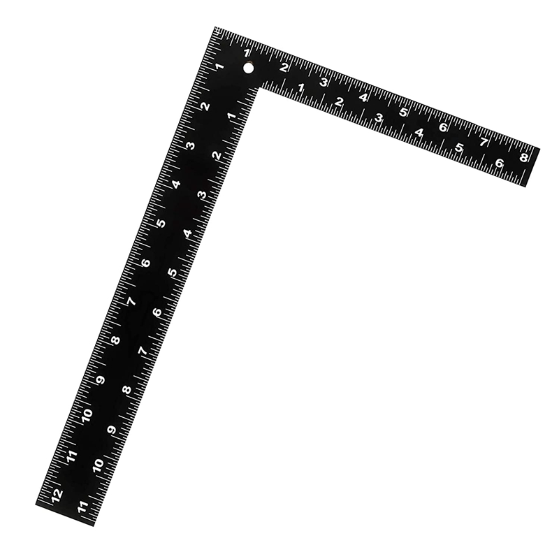 Carpenter Square, 3 Pcs L Square Right Angle Ruler,8 Inch x 12 Inch Metal Framing Steel Square,Right Angle Ruler: Default Title