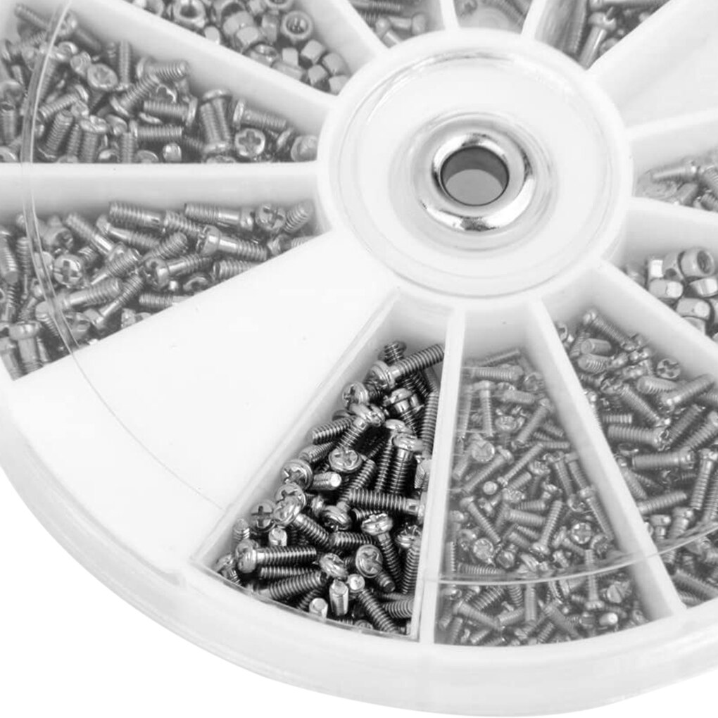 240pcs/1box 12 Kinds Of Small Screw Nut Combination Kit M1 M1.2 M1.4 M1.6 For Watch Glasses Sunglasses Assorted Set Repair Parts