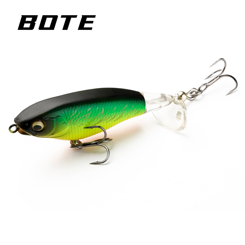 BOTE 70mm 85mm Whopper Plopper Schwimm Rotierenden Schwanz Künstliche Harten Köder Angeln Lockt 5,8g 10,5g Harte köder Bass Lockt