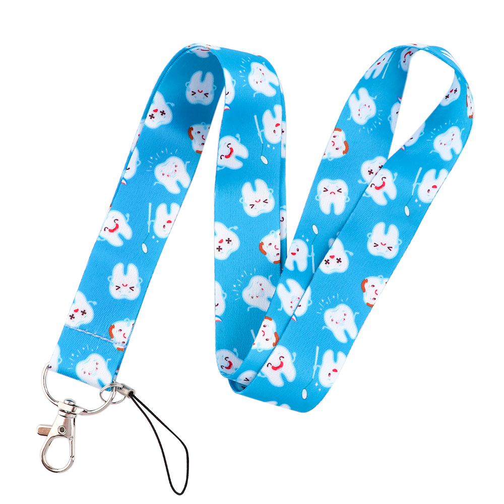 Nyckelband för mänskligt organ tandvård tandläkare halsrem kort id-korthållare nyckelring nyckelring tillbehör läkare sjuksköterska: Lila