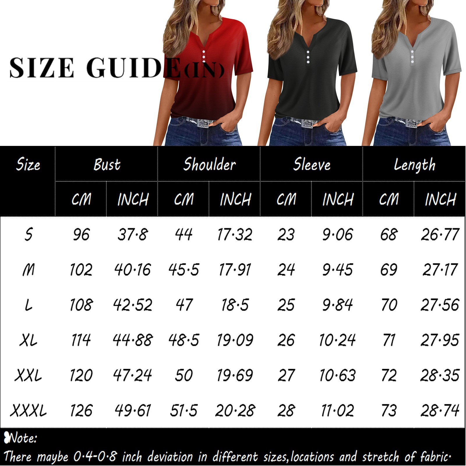 T-shirt à col en V pour femmes, haut décontracté, imprimé rayé, streetwear, t-shirts pour femmes, vêtements d'été,