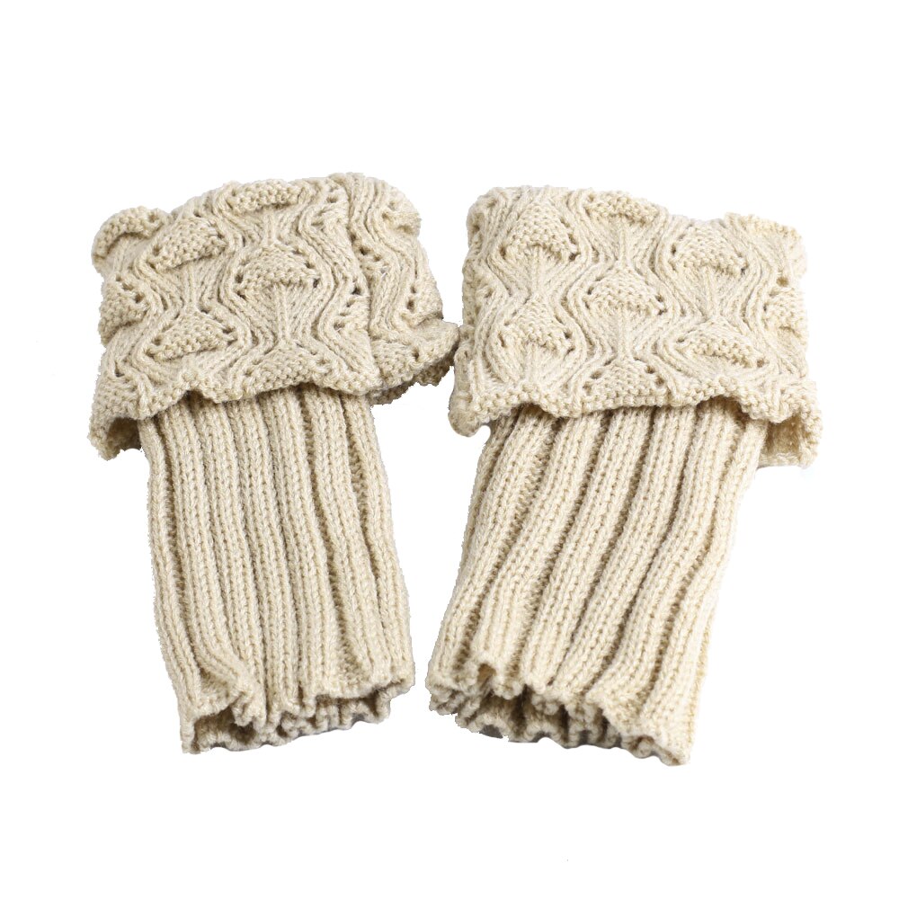 10 kolor długie kobiety dzianiny zimowe getry stałe zimowe skarpetki W7001 #: Beige