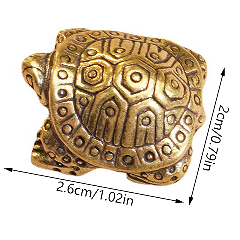 1pc antikke massive messing skildpadde ornamenter lang levetid dyreskulptur hjemmekontor skrivebord dekorativ simulering ornament