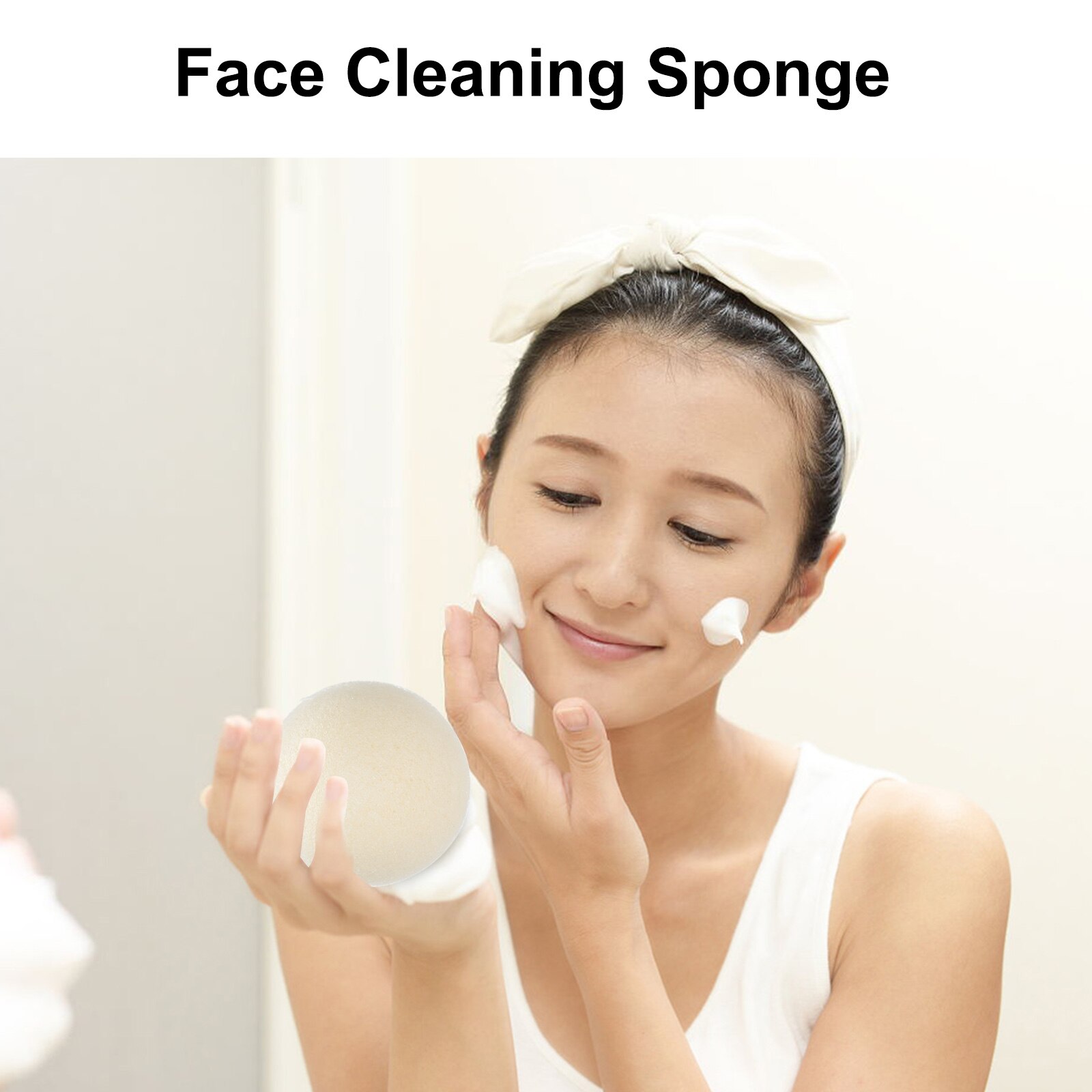 2 Stks/set Halfrond Natuurlijke Konjac Spons Gezicht Schone Spons Facial Puff Gezicht Wassen Spons Gezichtsverzorging Facial Cleaning Tool