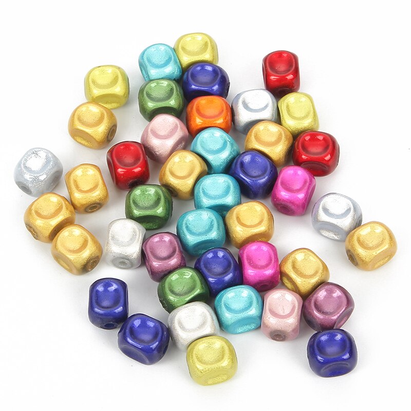 Mixed Square Dream Acrylic Beads Charm Loose Spacer Beads For Jewelry Making DIY Needlework Bracelet Accessories