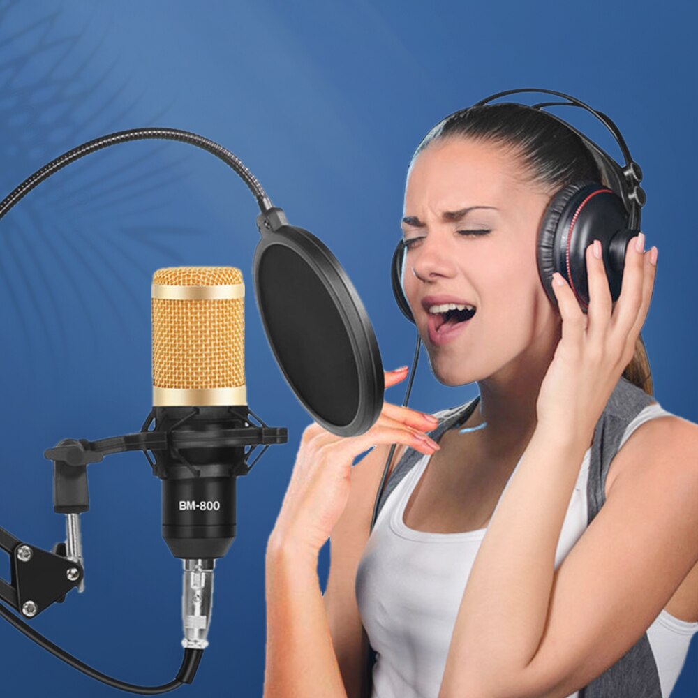 BM-800 Condenser Microphone Studio Recording Kits bm800 Karaoke Microphone for Computer bm-800 Mic Stand Phantom Power