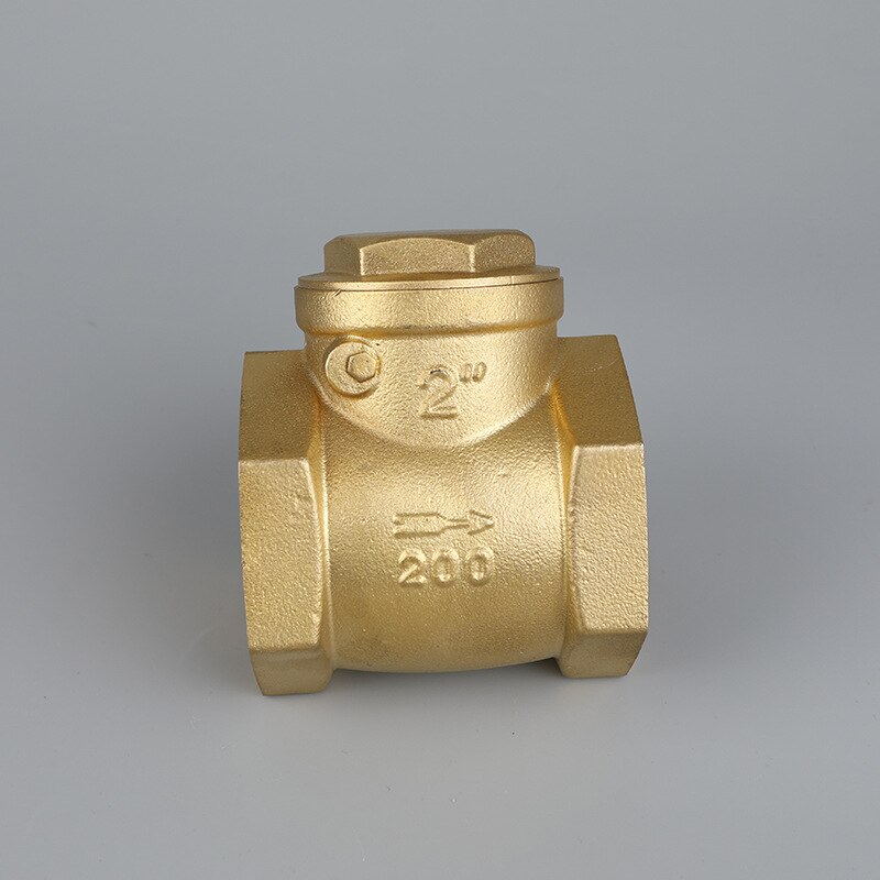 Female Thread Brass Non-return Swing Check Valve 232PSI Prevent Water Backflow DN32 DN40 DN50 Optional