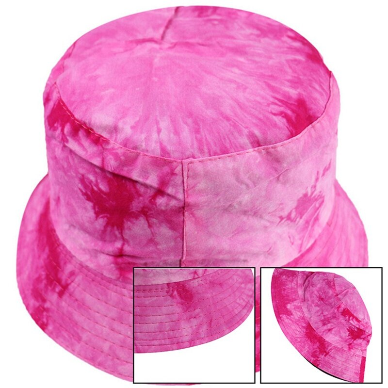 1pcs Autumn Tie Dye Bucket Hat Fishing Caps Mens Womens