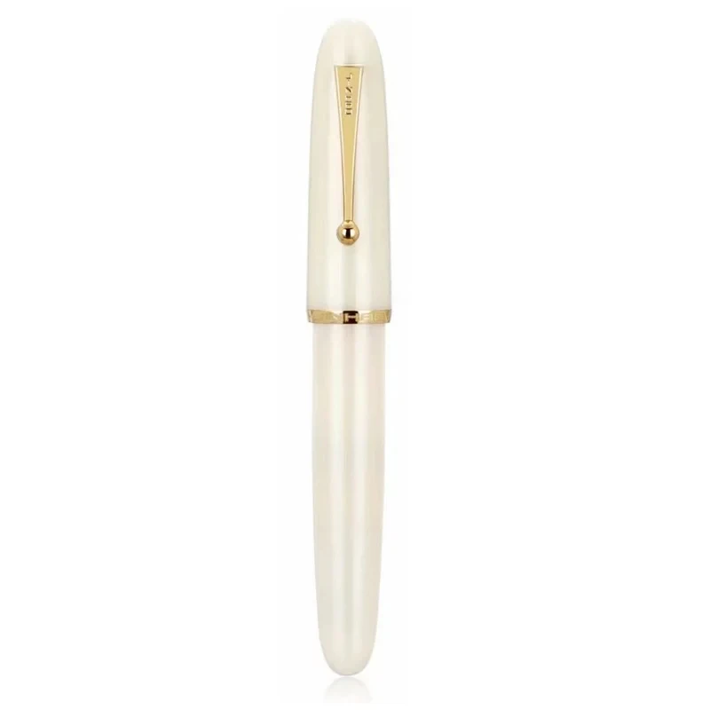JinHao 9019 pluma estilográfica de lujo acrílico transparente Spin Pen F M papelería suministros escolares de oficina pluma de escritura: Rosa / efectivo