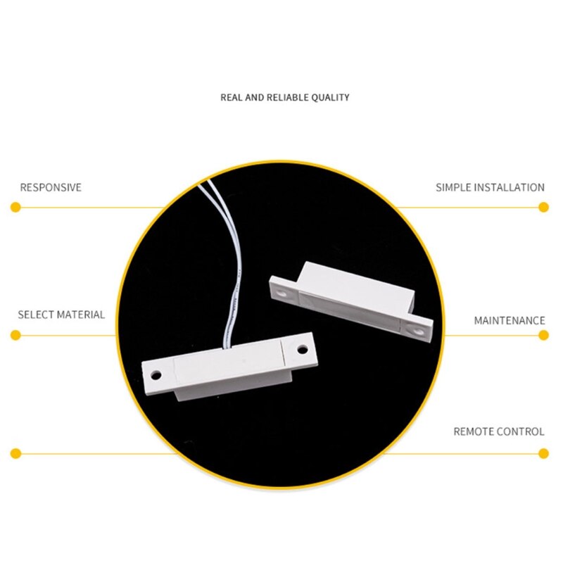 Magnetic Door Window Contact Sensor Alarm Reed Switch Security Home Burglar Alarm NO/NC Magnetic Switch Easy to Install