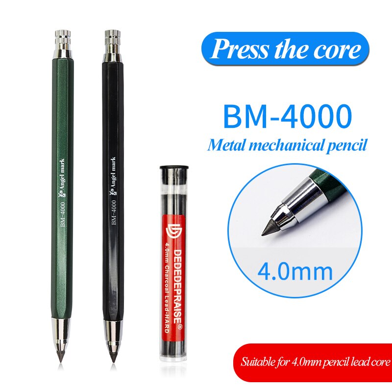 4mm Sketch Drawing Mechanical Pencil Automatic Charcoal Pencils For Students Kids Stationery Supplies TR-4000 Art Pencil