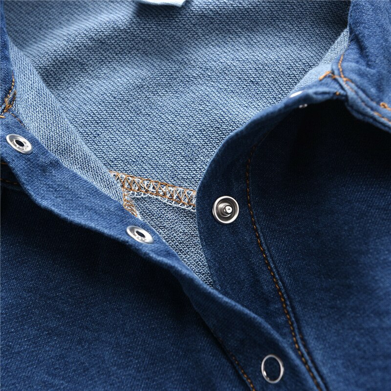 Baby Jongen Meisje Lente Herfst Kostuum Lange Mouwen Blue Denim Rompertjes Baby Baby Romper Playsuit Jumpsuit Kleding
