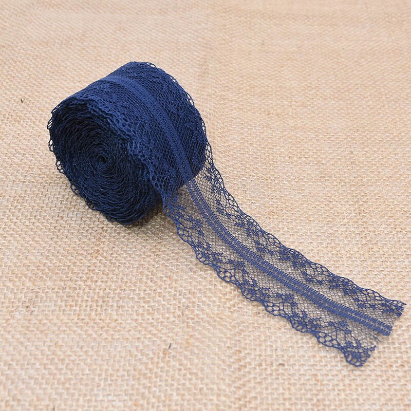 10 m/lot 4cm dentelle Tulle rouleau tissu bobine de mariage bricolage décoration bébé douche Tutu anniversaire décor fête fournitures décoratives: T12 Nary blue