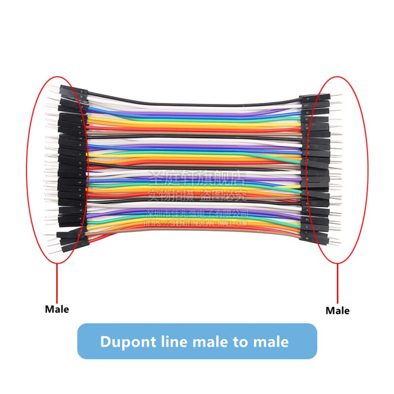 Câble Dupont, de 10 CM, 20 CM, 30 CM, avec 40 broches, Fil Connecteur, Équipé d'Entrées Mâle à Mâle + Mâle à Femelle et Femelle à Femelle, un Kit de Bricolage pour Arduino: Male to Male 40pcs / 20cm
