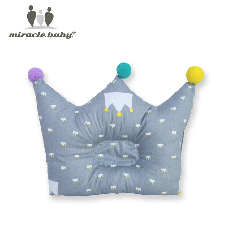 Crown Point Shape Bedding Baby Pillow Cotton Sleeping Pillow Prevent Flat Head Baby Forming Pillow For Newborn Boy Girl