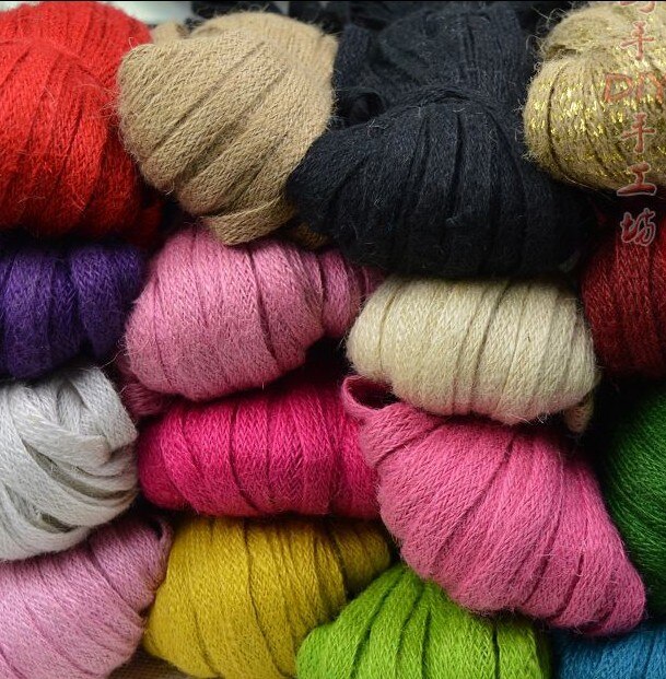 12 kleuren gevlochten plat jute touw koord/rand/rand/touw 10mm jute linten doe-het-zelf knutselbenodigdheden 30m(98ft)