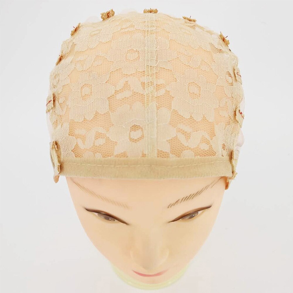 de gorras ajustables para peluca de malla de cúpula de ganchillo transpirables de BH-010, peluca tejida de encaje suizo, gorras de red para hacer pelucas