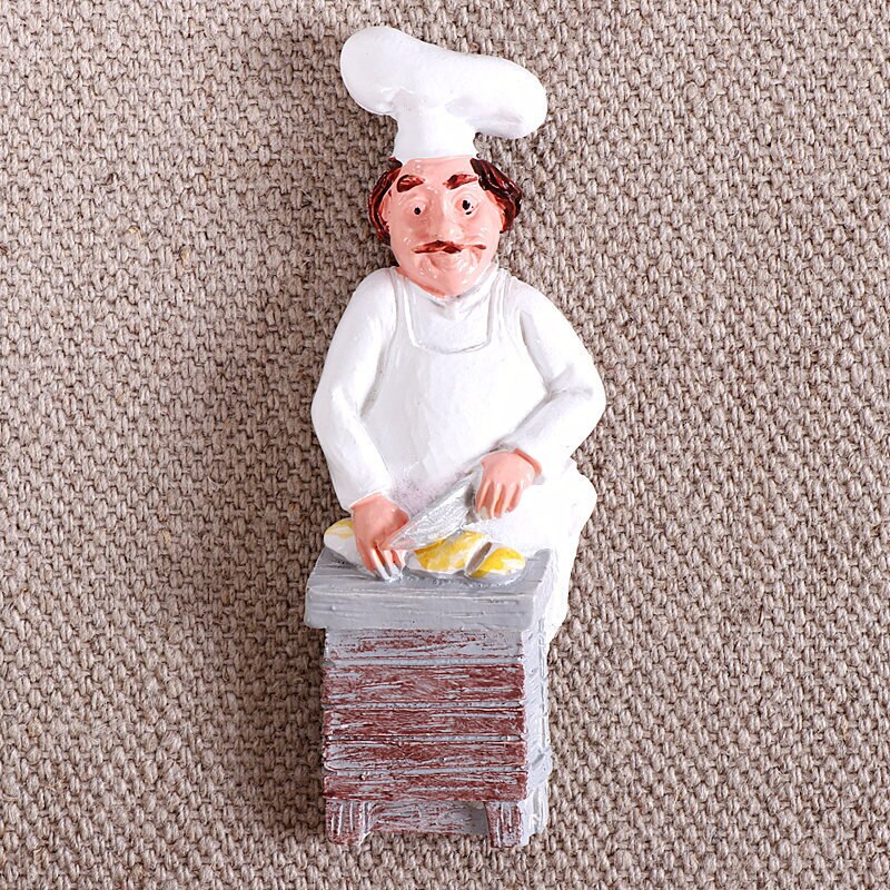 3d Magneet Koelkast Creatieve Cartoon Brood Chef Kok Magneten Voor Koelkasten Voor Notitie En Home Decor 6 Stijlen: F