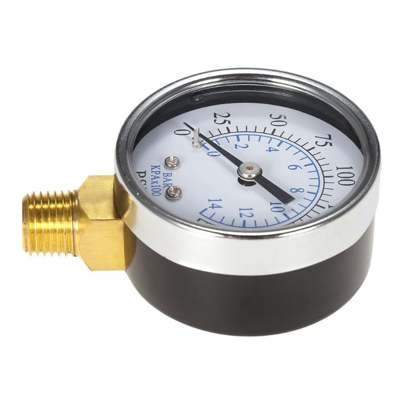 0-14 bar luftolie vandtryksmåler 1/4\ " npt 0-200 psi manometer 0-14 bar sidemontering wxtc