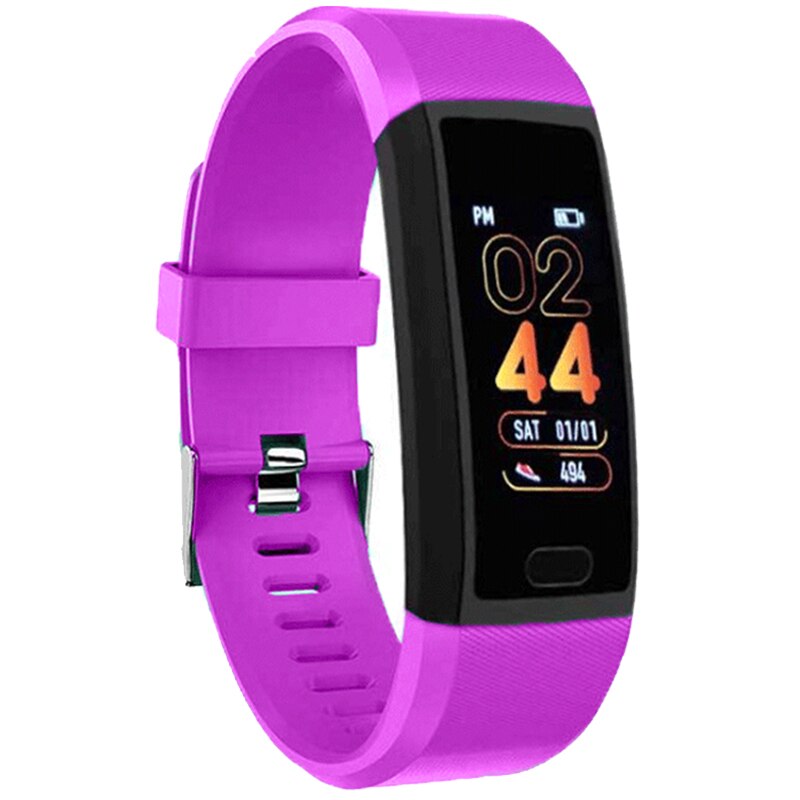 118plus Smart Wristband Fitness Bracelet Oxygen Blood Pressure Monitor Smart Bracelet Heart Rate Tracker Sport Smart Band Watch: Purple