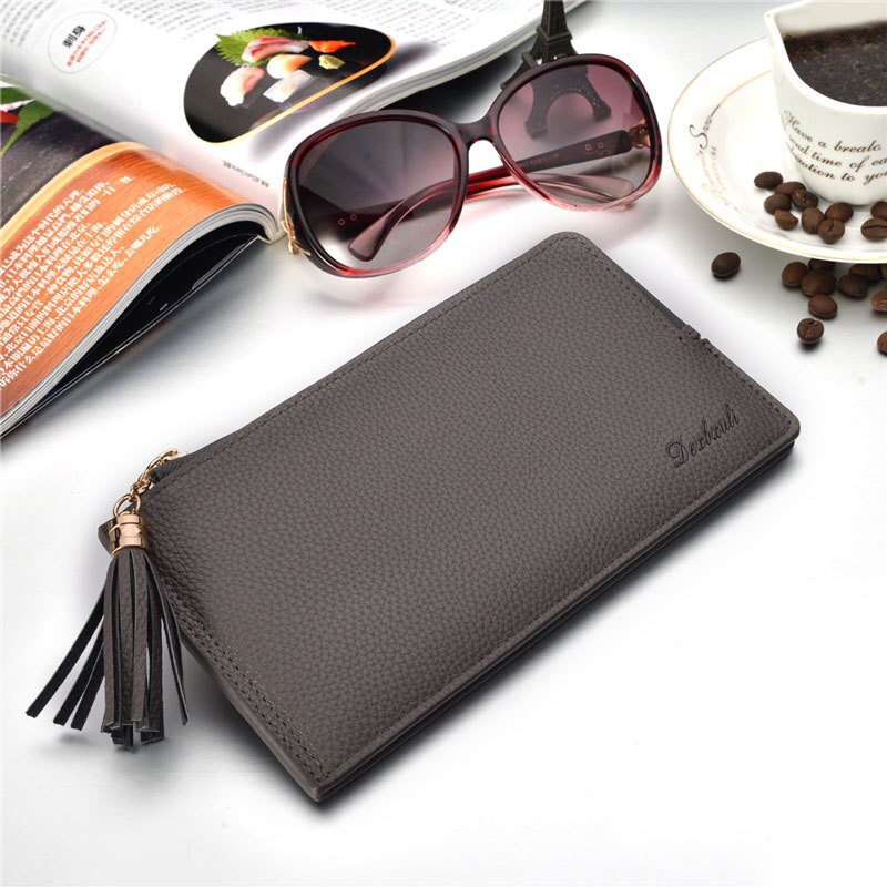 bank-id virksomhet kredittkortholder menn kvinner til deksel på saken lommebok kvinnelig mannlig veske veske lomme porte carte-kortholder b: Grå