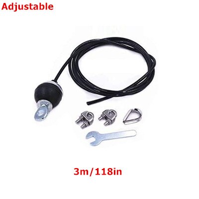 2M-5M Gym Kabel Draht Seil Heavy Duty Stahl Ersatz Teile für Home Gym Fitness Kabel Pulley zubehör Dia 5mm: Adjustable-3M