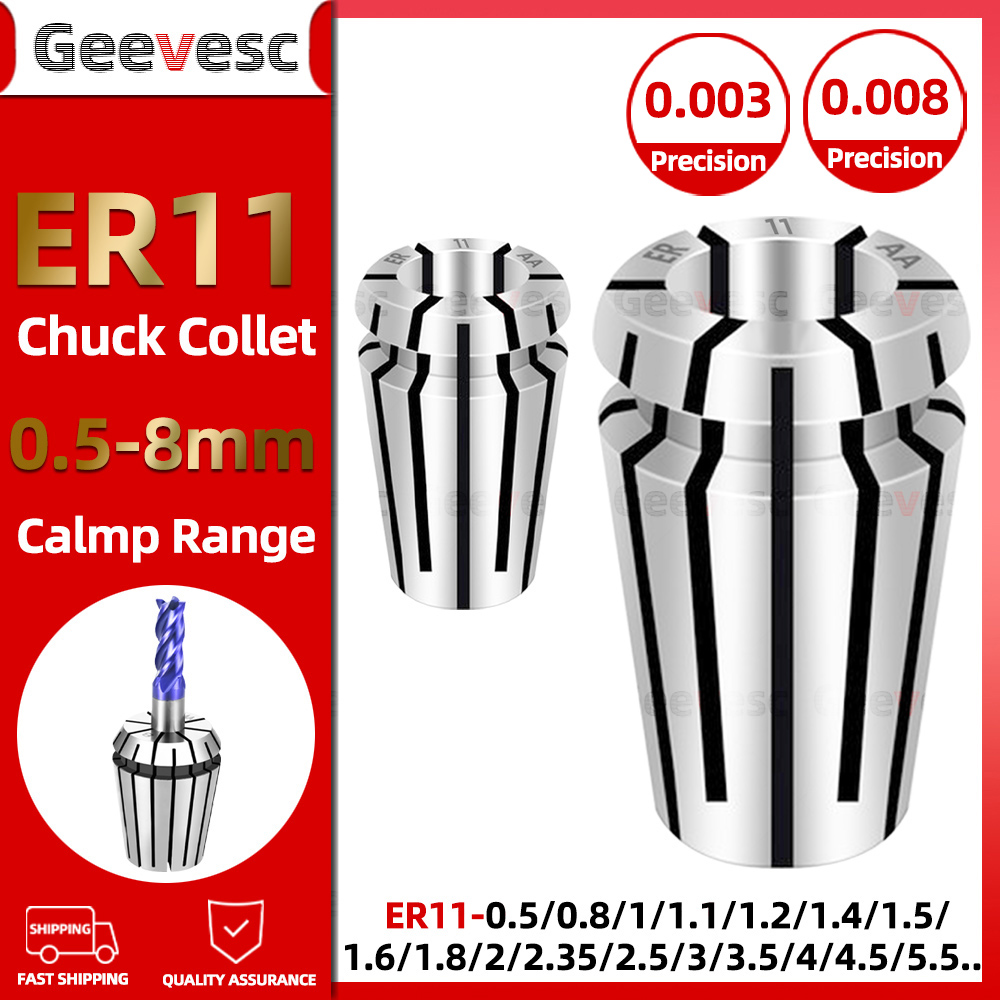 ER11 8mm pince mandrin er11 jeu de pinces ER pince à ressort ER11 0.5mm 0.8mm 1.2mm 1.6mm 4mm 6mm 1mm 2mm 3.175 ER pince à ressort mandrin