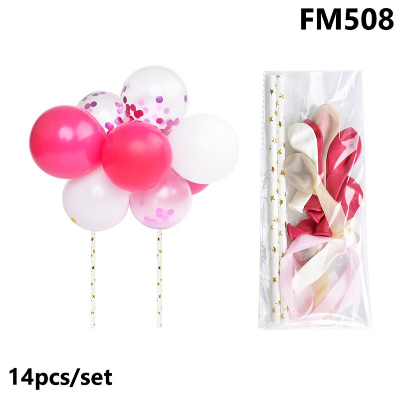 Balloons Cake Topper Cloud Shape Confetti Balloon Cake Topper With Paper Straw for Birthday Baby Shower Wedding Party Decoration: 11