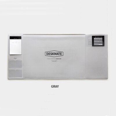 Large Office Computer Desk Mat Modern Table Waterproof PVC Laptop Cushion Desk Accessories & Organizer Desk Set with Calendar: Grey