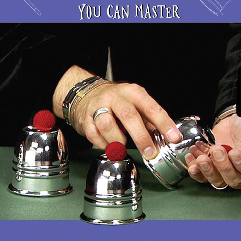 Props Tricks Clown Close-up Tricks Toys Three Beginer Cups Props Balls Easy Red Learn for Super Aluminum