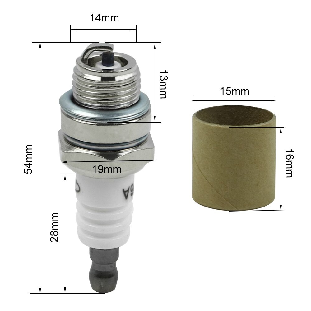 2Pcs BM6A Lawn Mower Ignition Spark Plug for L7T CJ8 2-Stroke Mini Moto Racing Pocket Quad ATV Dirt Pit Bike Chainsaw Strimmer