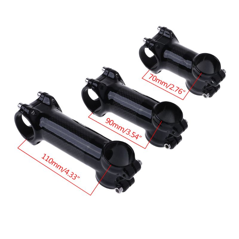 Bicycle Stem Carbon Fiber Aluminum Alloy 17 Degrees 70/90/110mm MTB Road Bike