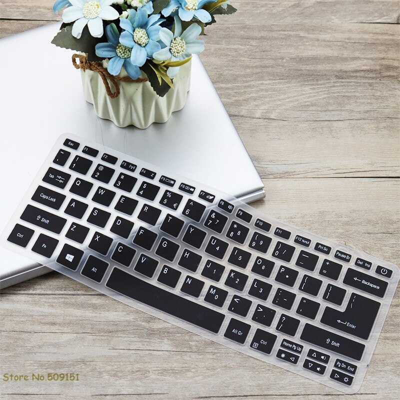 Laptop Silicone Keyboard Cover Protector Skin For Acer Aspire 5 A514-52 A514-52K A514-52G A514-52KG A514 52G 52K 52 14'' 8565U: Black