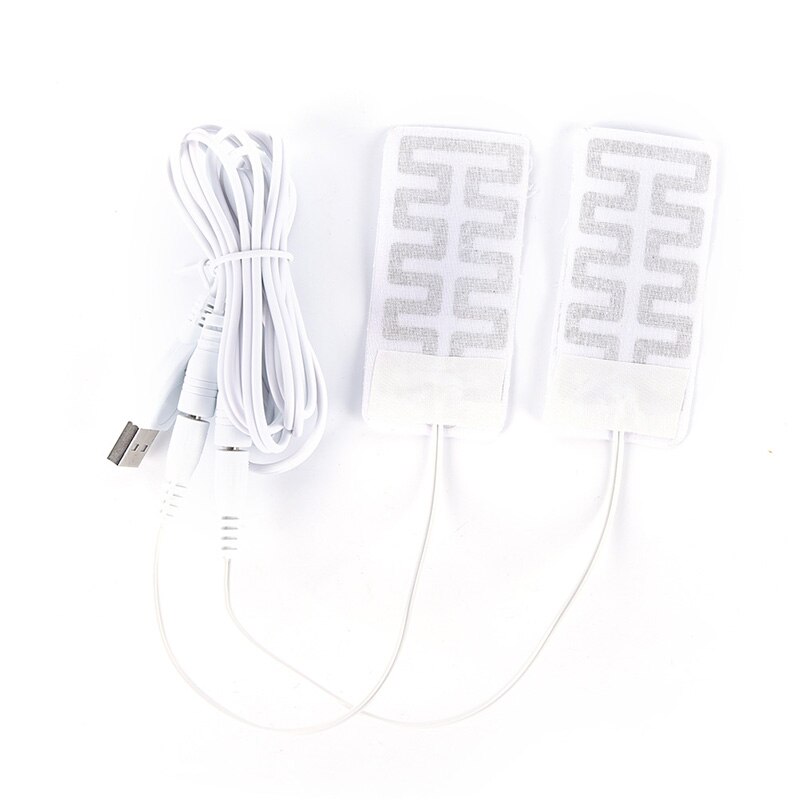1 paar Elektrische USB Handschoenen Heater Kussen Winter Verwarmde Handschoenen Jas USB Verwarmde Handschoenen Pad Voor Muismat Koolstofvezel doek