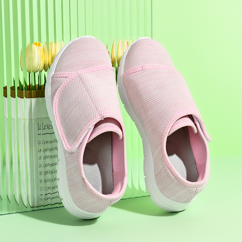 Vrouwen Orthopedie Brede Voeten Gezwollen Wandelen Casual Schoenen Duim Eversion Aanpassing Zachte Comfortabele Diabetische Man Schoenen Grote Maat: Roze / 44