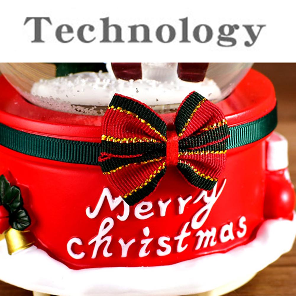 Christmas Snow Globe Music Box Light Snowflakes Santa Claus Crystal Ball for Thanksgiving Birthday Year Christmas Decor